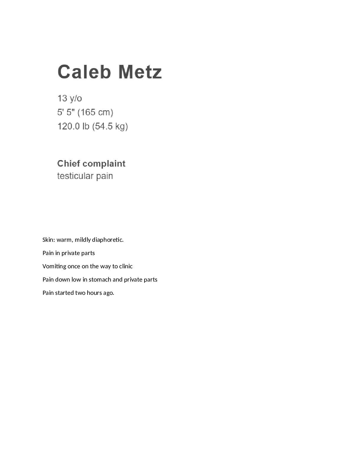 Preview image of Exam (elaborations) Caleb Metz Ihuman case study solved document